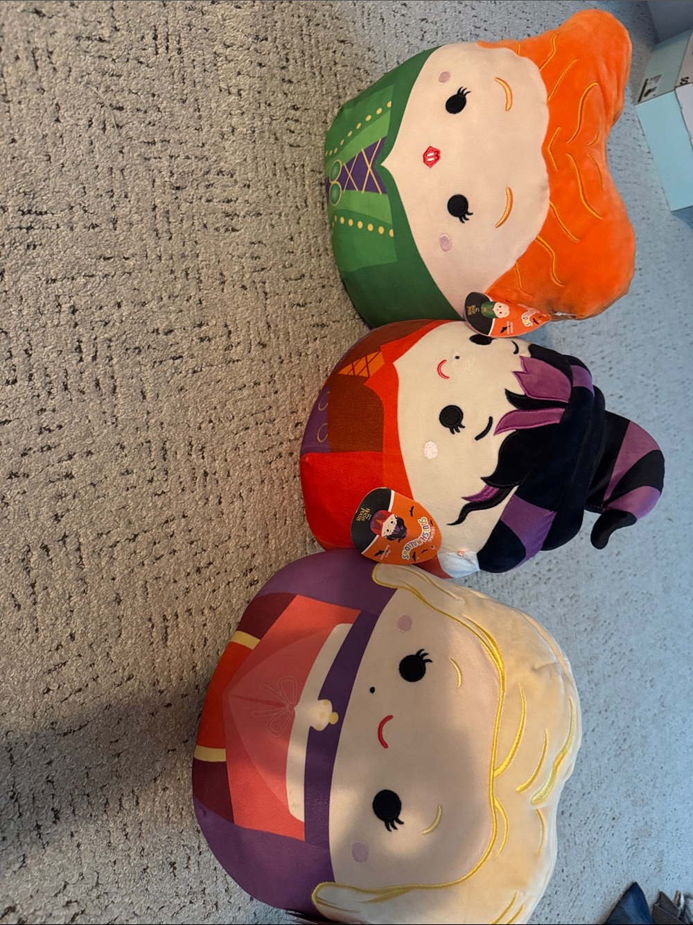 Plush Halloween Hocus Pocus Character Pillow Trio - Orange, Purple, Blonde